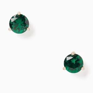 Kate Spade Rise & Shine Green pierced stud earrings.